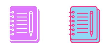 Notebook And Pen Icon vector