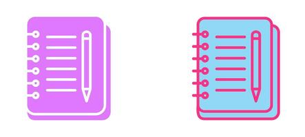 Notebook And Pen Icon vector