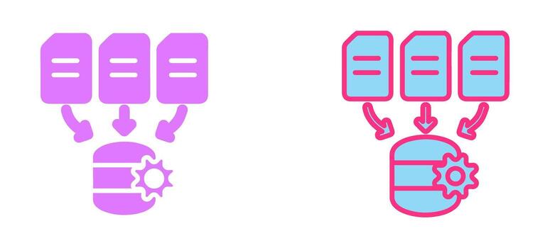 icono de procesamiento de datos vector