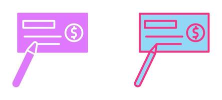 Write Cheque Icon vector