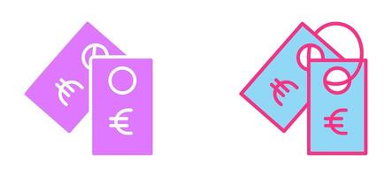 Euro Tag Icon vector
