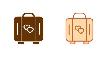 Lover Suitcase Icon vector