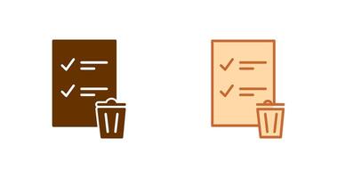 Trash List Icon vector