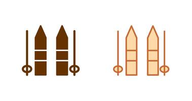 Ski Sticks Icon vector