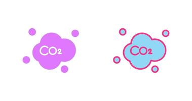 carbón dióxido icono vector