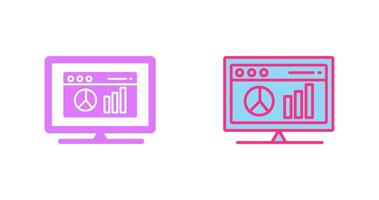 Webpage Statistics Icon vector