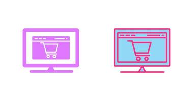 icono de configuración de comercio electrónico vector