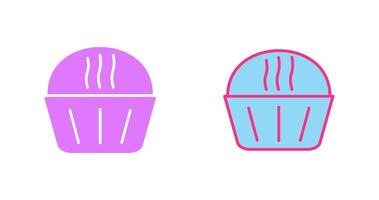 icono de muffin de crema vector