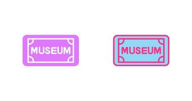 museo etiqueta icono vector