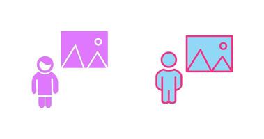 Viewing Painting Icon vector