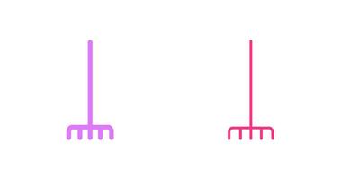 Fork picking leaves Icon vector