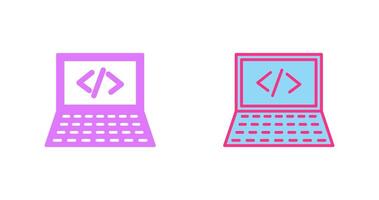 Writing Laptop Icon vector