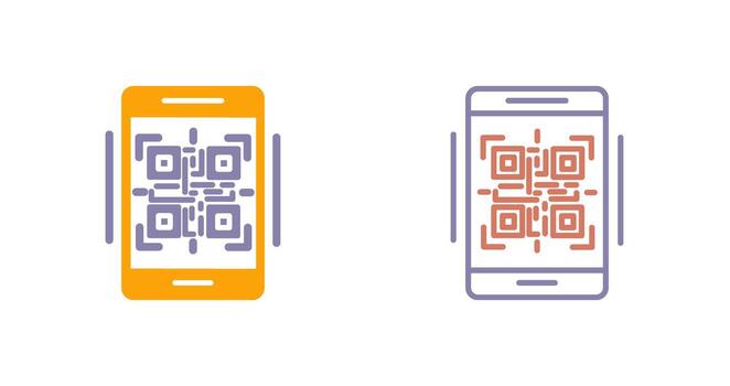 icono de código qr vector