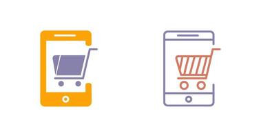 Mobile Shopping Icon vector