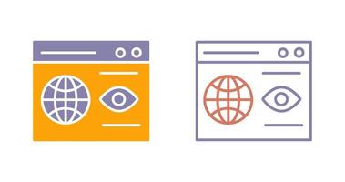 web visibilidad icono vector