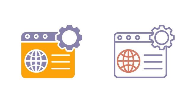 icono de optimización web vector