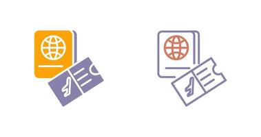 Ticket And Passport Icon vector