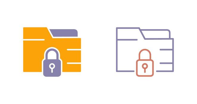 Secure Folder Icon vector