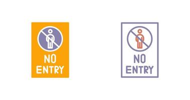 No Entry Sign Icon vector