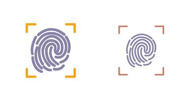 Fingerprint Lock Icon vector