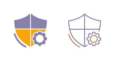 Shield Settings Icon vector