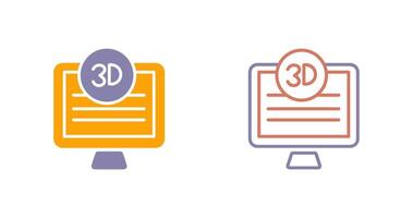 3D Quality Screen Icon vector