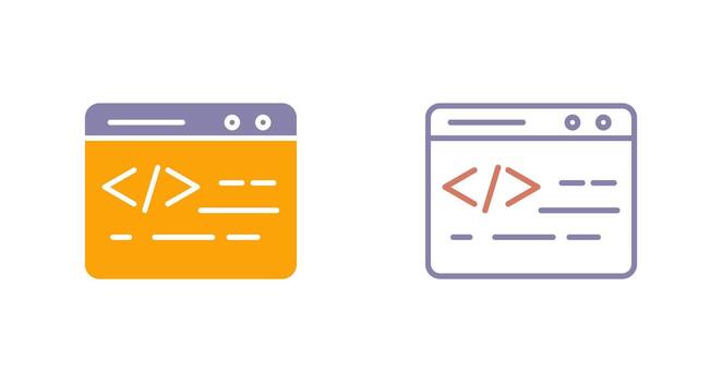 web codificación icono vector