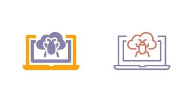 Bug Cloud Icon vector