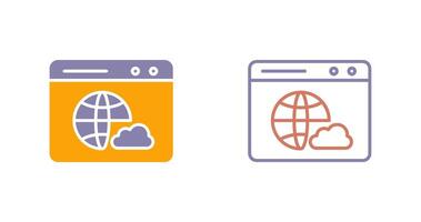 Web Cloud Icon vector