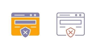 Unprotected Website Icon vector