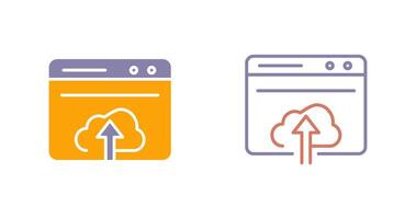 Upload Web Icon vector