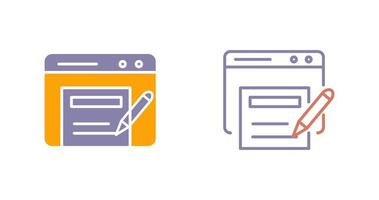 Blog Template Icon vector