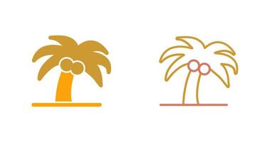 Coco árbol, icono vector