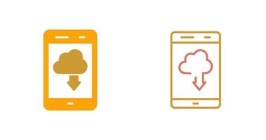 Cloud with Downward Arrow Icon vector