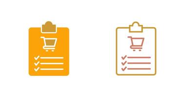 Shopping List Icon vector