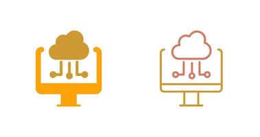 icono de computación en la nube vector