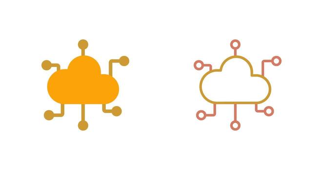 icono de computación en la nube vector