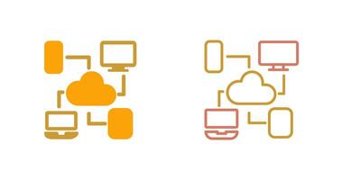 icono de computación en la nube vector