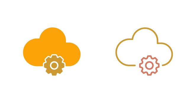 icono de computación en la nube vector