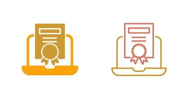 Online Certificate Icon vector