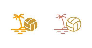 playa vóleibol icono vector