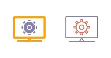 icono de configuración de la computadora vector