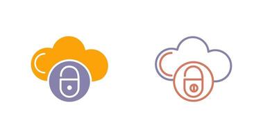 Secure Cloud Icon vector