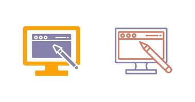 editar icono de página web vector