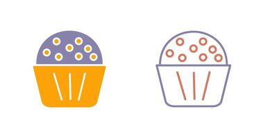 icono de muffin de chocolate vector