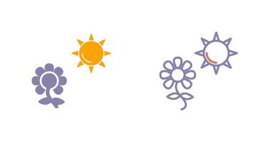 Flower in sunlight Icon vector