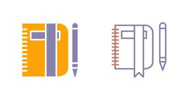 Pencil and Book Icon vector