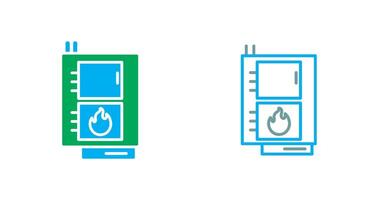 sólido combustible caldera icono vector