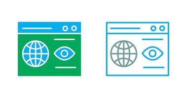 web visibilidad icono vector