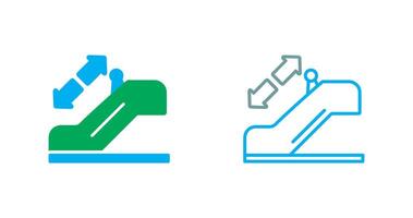 Horizontal Escalator Icon vector